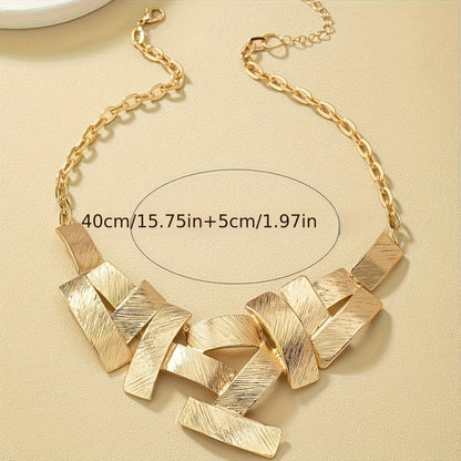 18K Plated Zinc Alloy Irregular Design Choker Necklace