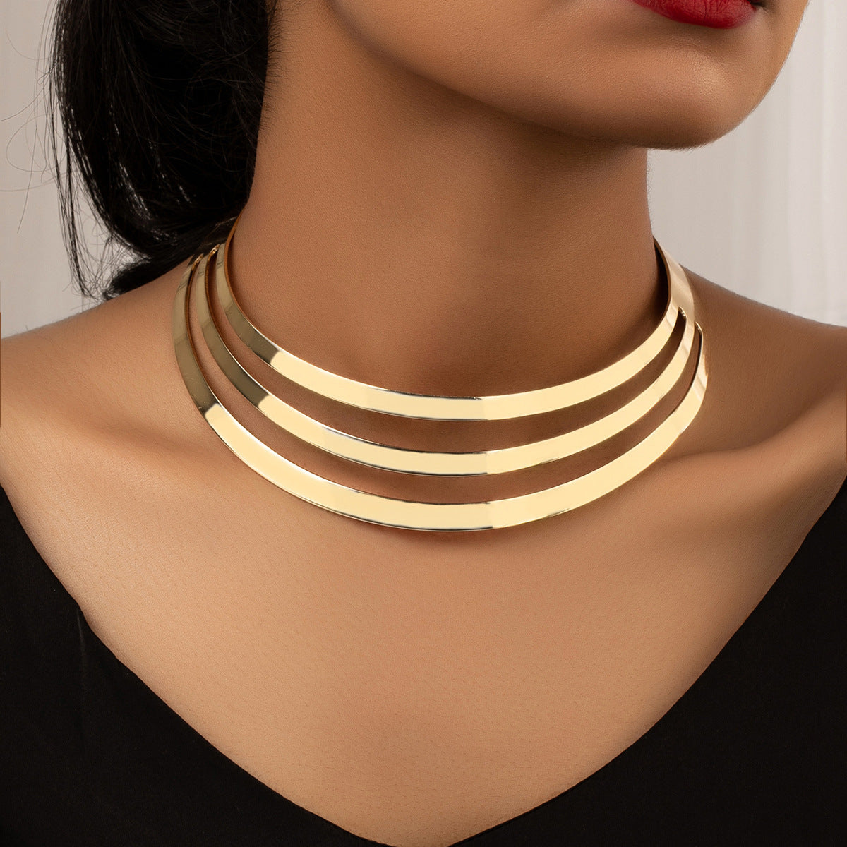 Three-in-One Retro Clavicle Chain Necklace