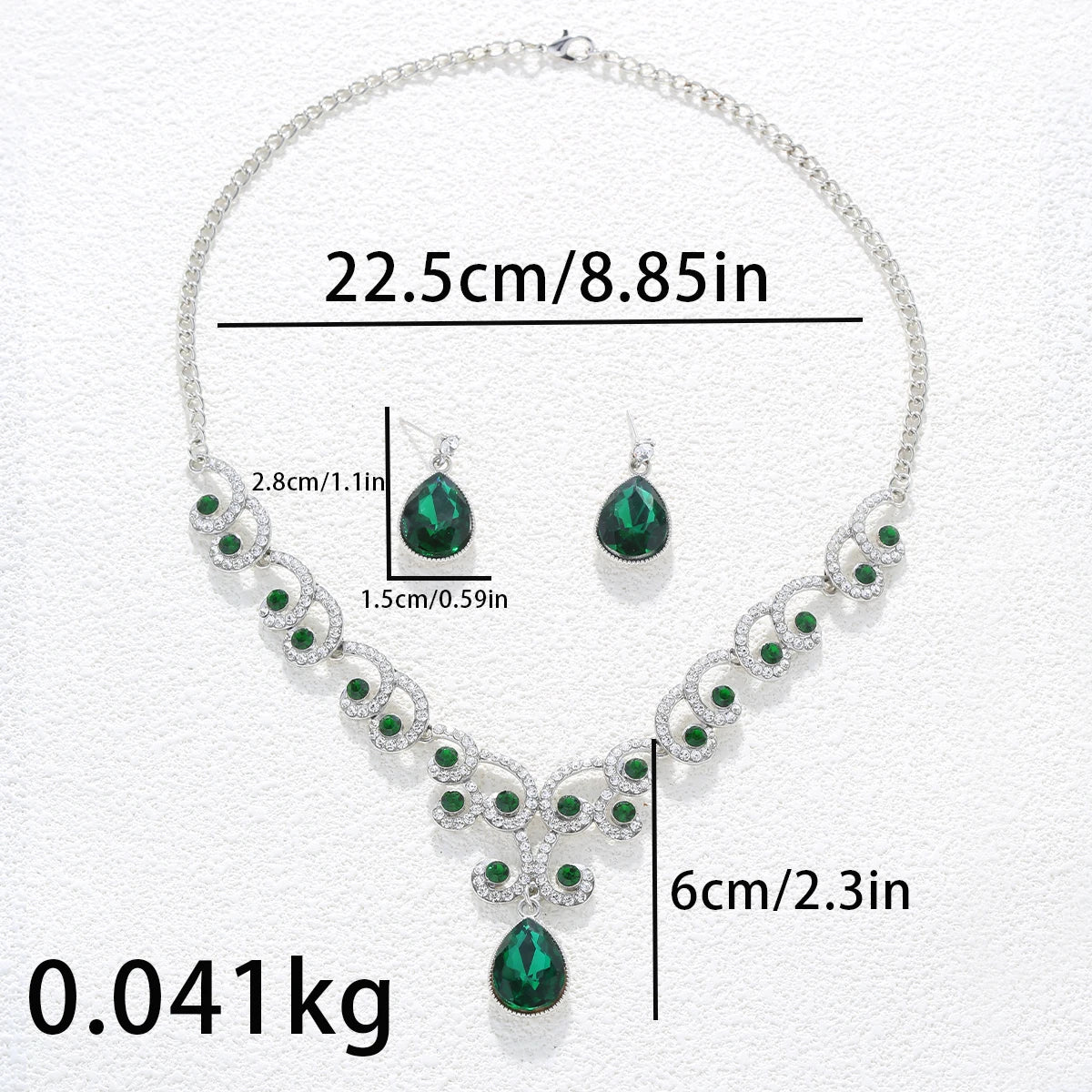 Baroque Crystal Water Drop Jewelry Set