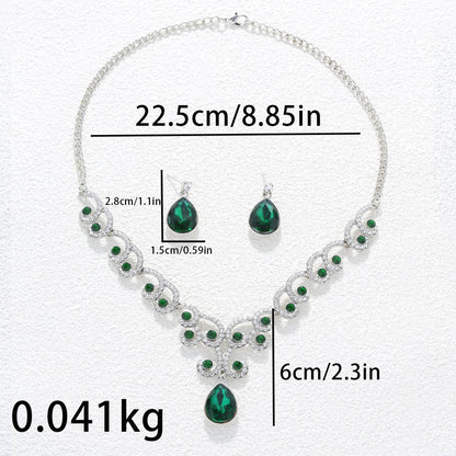 Baroque Crystal Water Drop Jewelry Set