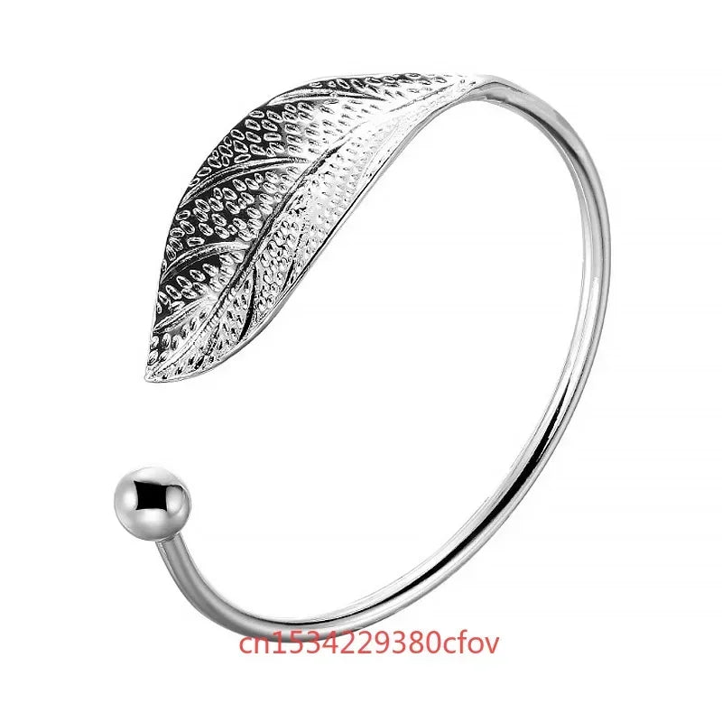 S925 Silver Personality Leaf Bracelet