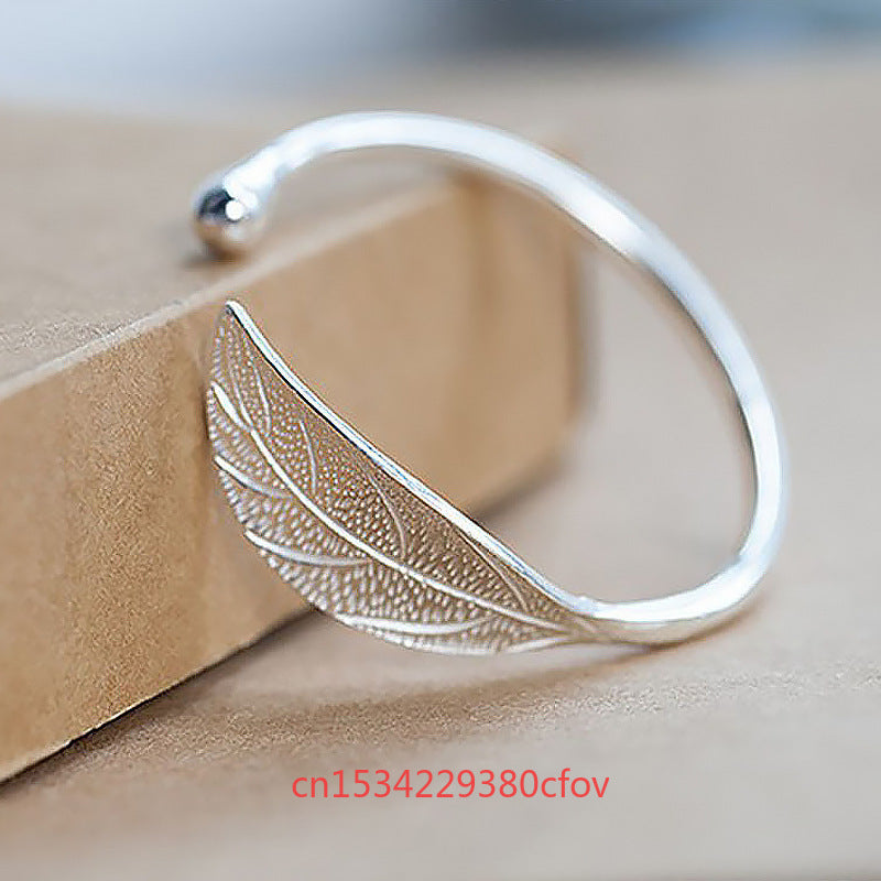 S925 Silver Personality Leaf Bracelet