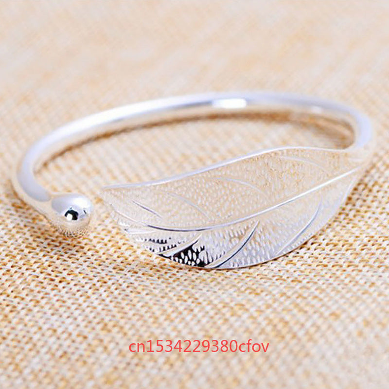 S925 Silver Personality Leaf Bracelet