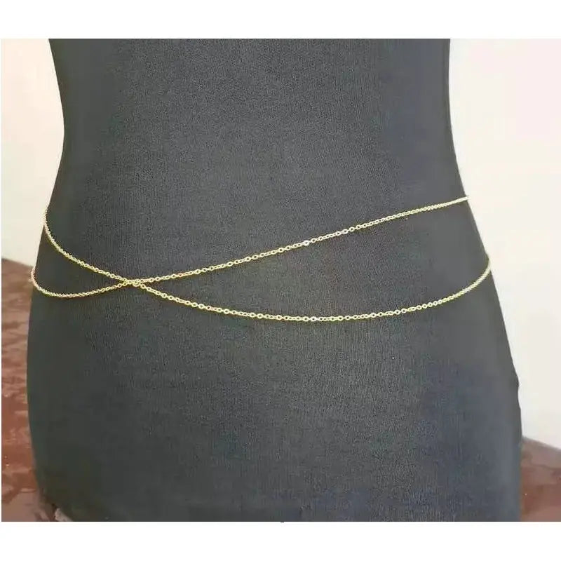 Stainless Steel 18K Gold Color Layered Waist Belly Chain