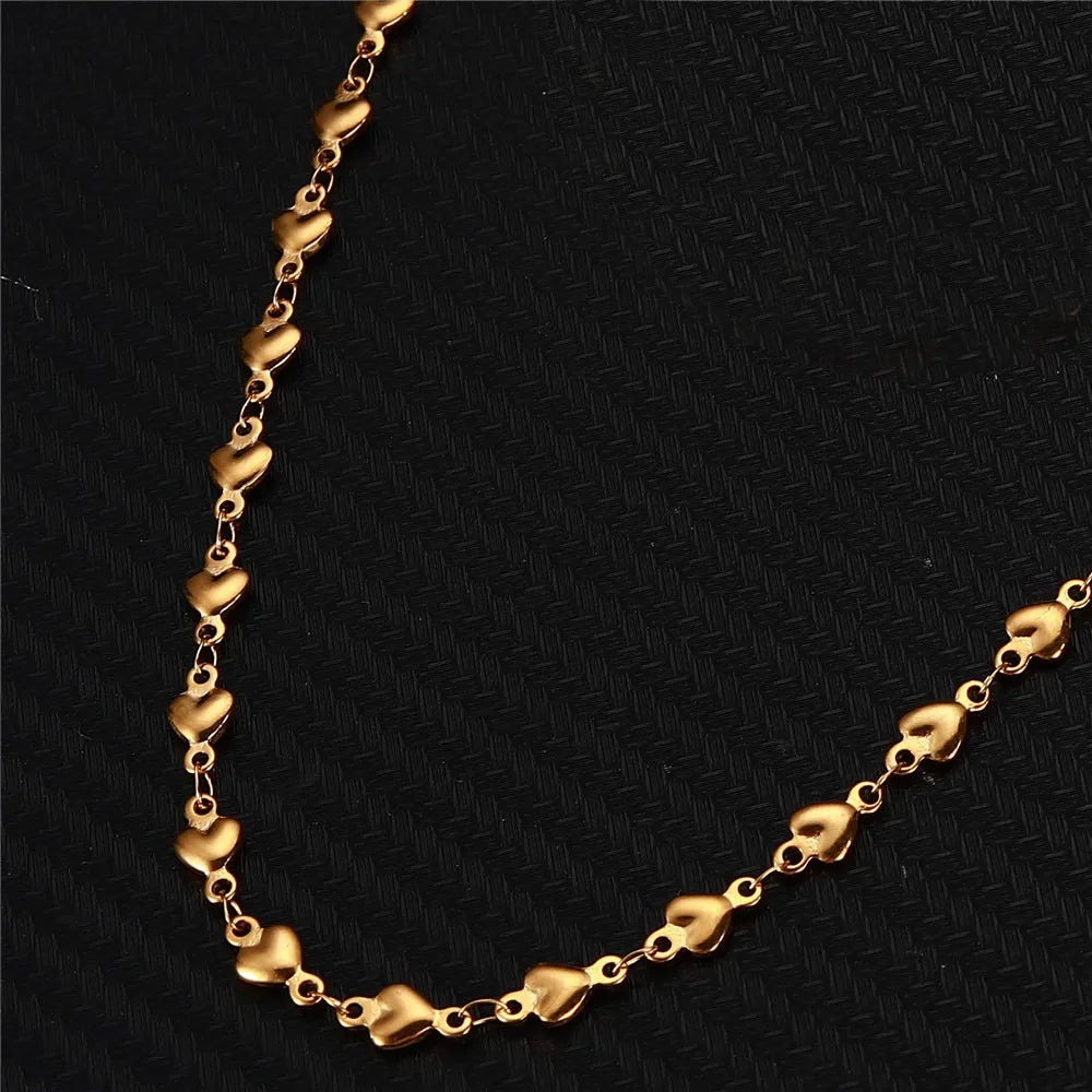 High-Quality Gold Plated Stainless Steel Love Chain