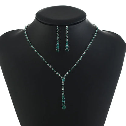 Diamond Inlaid Emerald/Ruby Necklace