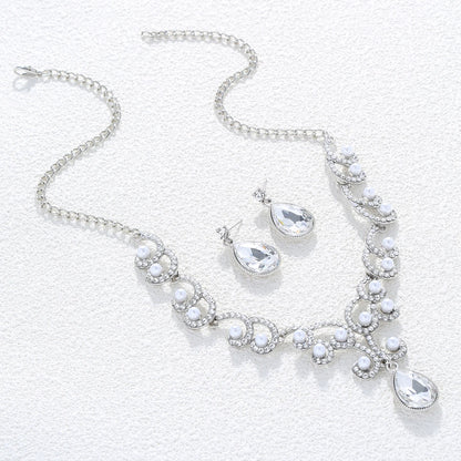 Baroque Crystal Water Drop Jewelry Set