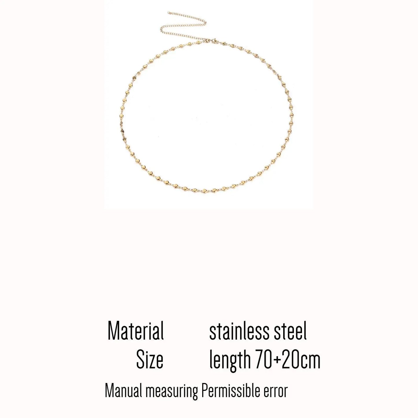 High-Quality Gold Plated Stainless Steel Love Chain